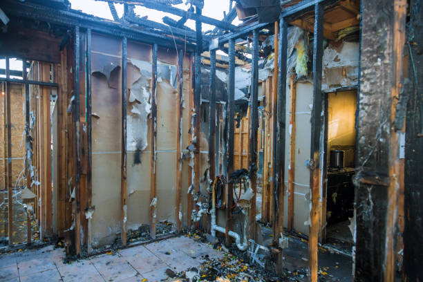 Professional Emergency Fire Cleanup technician working in Lakeland Village, CA